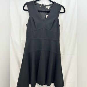 NWT Shoshanna Black Sleeveless V-Neck Fit & Flare Dress Size 8